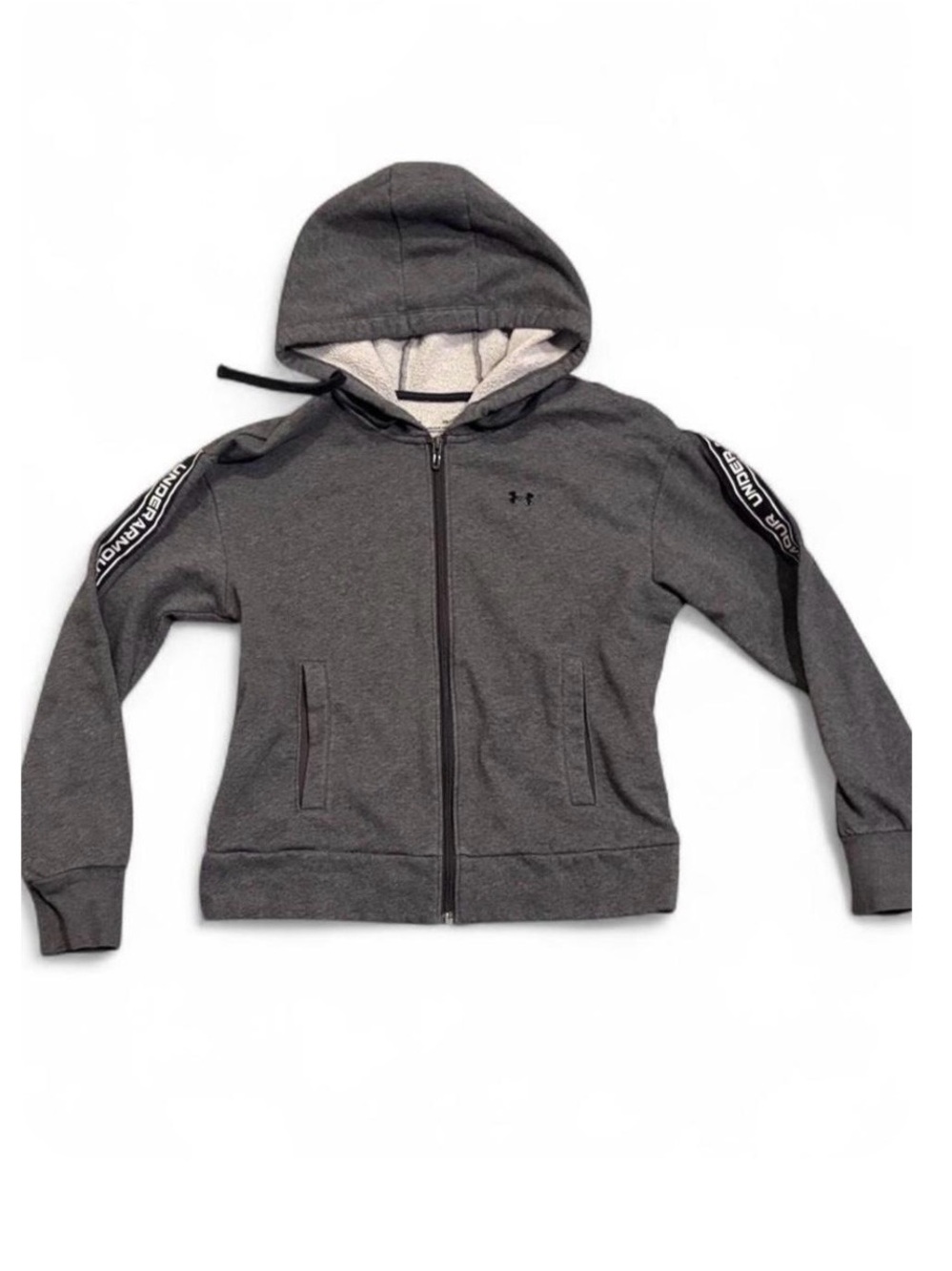 Under Armour Black and Gray Fleece Jacket + FREE Squishy Cube